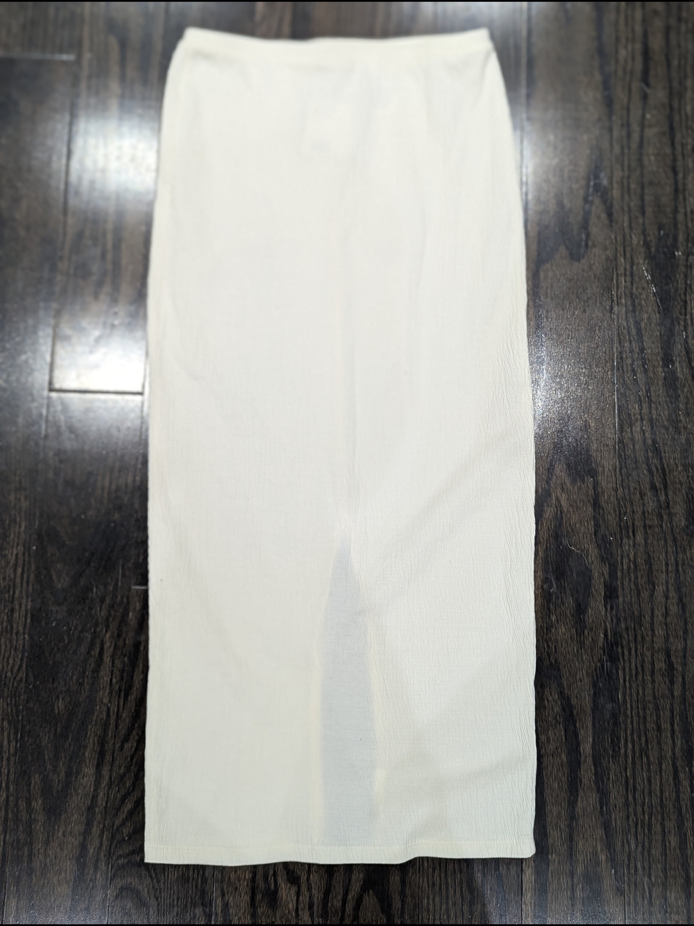 2/$35 H&M Cream Ribbed Maxi Skirt – Size US 12/14 (EUR 146/152) ✨ NWT